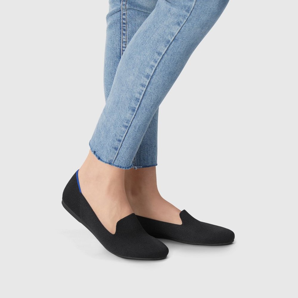 ROTHY'S 'The Loafer' Black Woven Flats